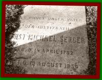 (9/12): Grób radcy prawnego Sengera (1782-1856)<br>-jeden ze starszych pochówków